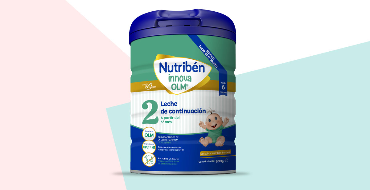 Leche infantil de continuación 2 desde 6 meses en polvo Nutribén  Continuación Pro-a sin aceite de palma lata 800 g.