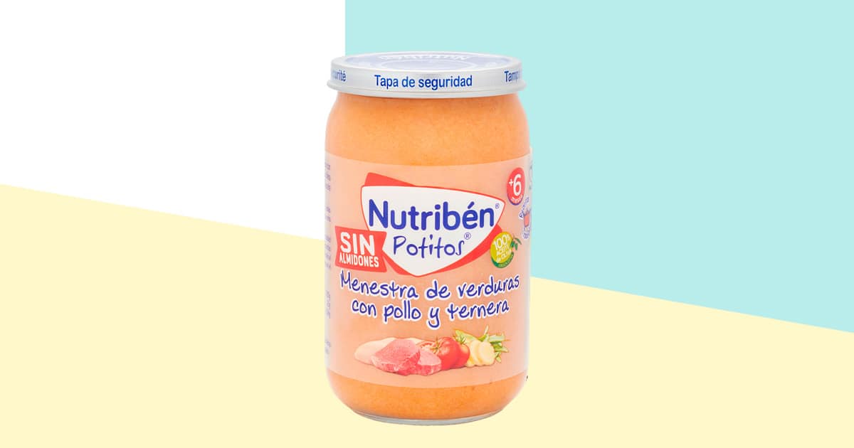 Nutribén Potitos | Tarrito de Tomates, Patatitas y Ternera | Para Bebés a  partir de 6 Meses | Sin Almidones | Sin Azúcares Añadidos | Sin Gluten
