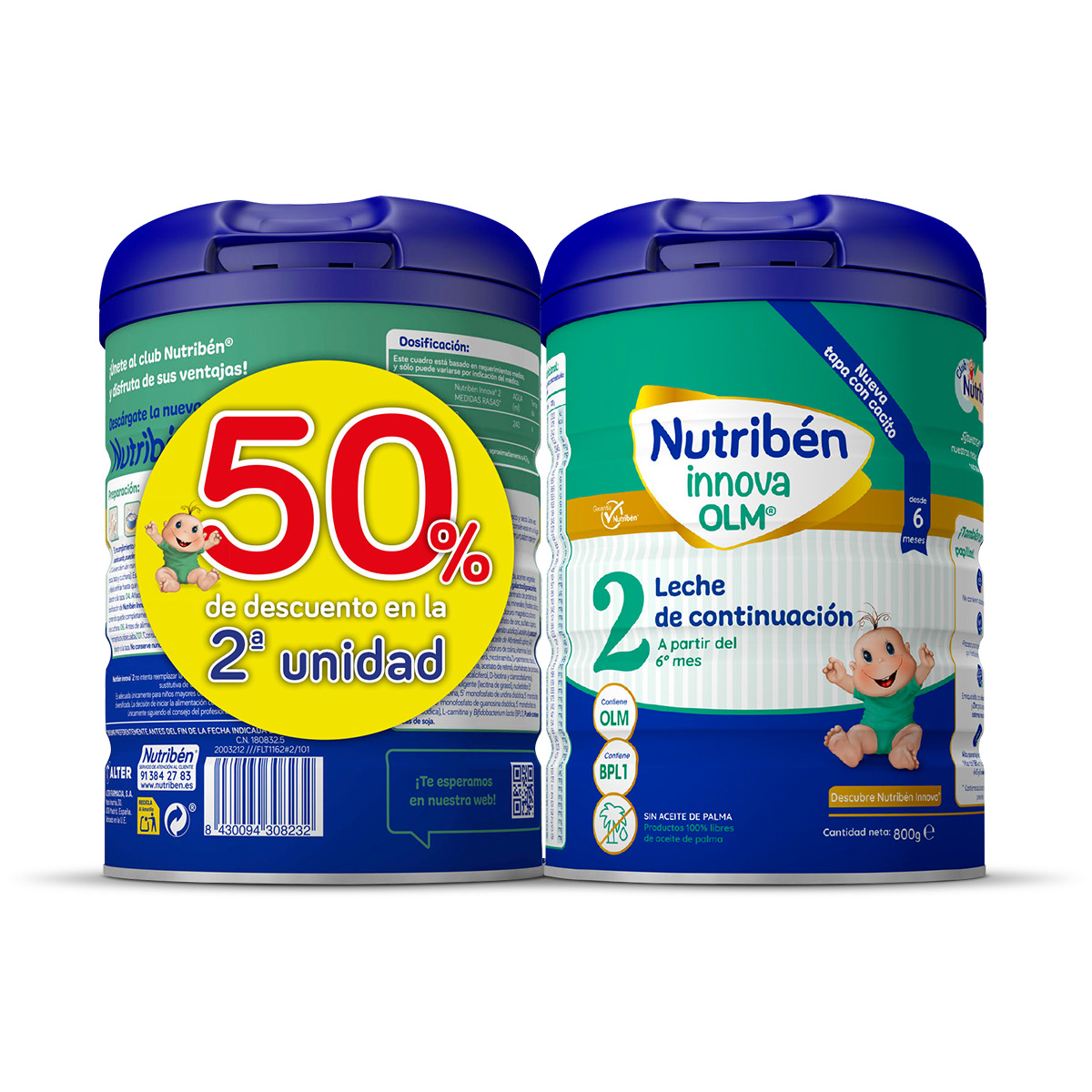 Nutribén Pack Innova 2, leche para bebés a partir de 6 meses