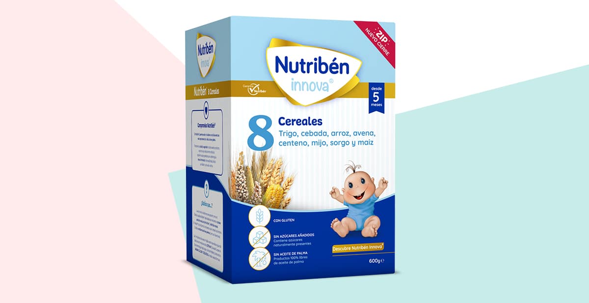 Nutribén Innova 8 Cereales, papilla instantánea a partir de los 5 meses