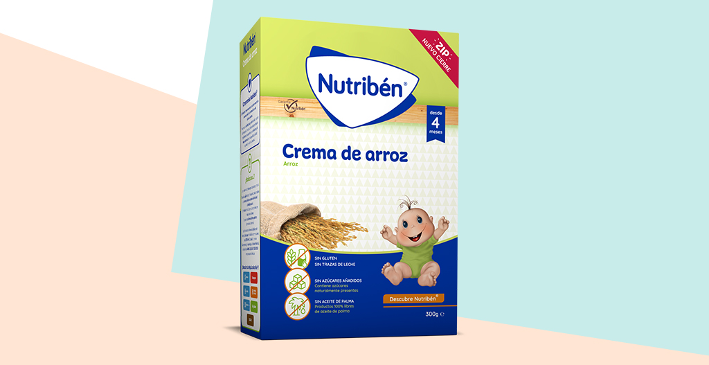 Papilla de arroz Nutribén para bebés a partir de 4 meses
