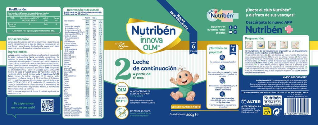 NUTRIBEN Innova 2 Continuation Milk Pack 3x800gr
