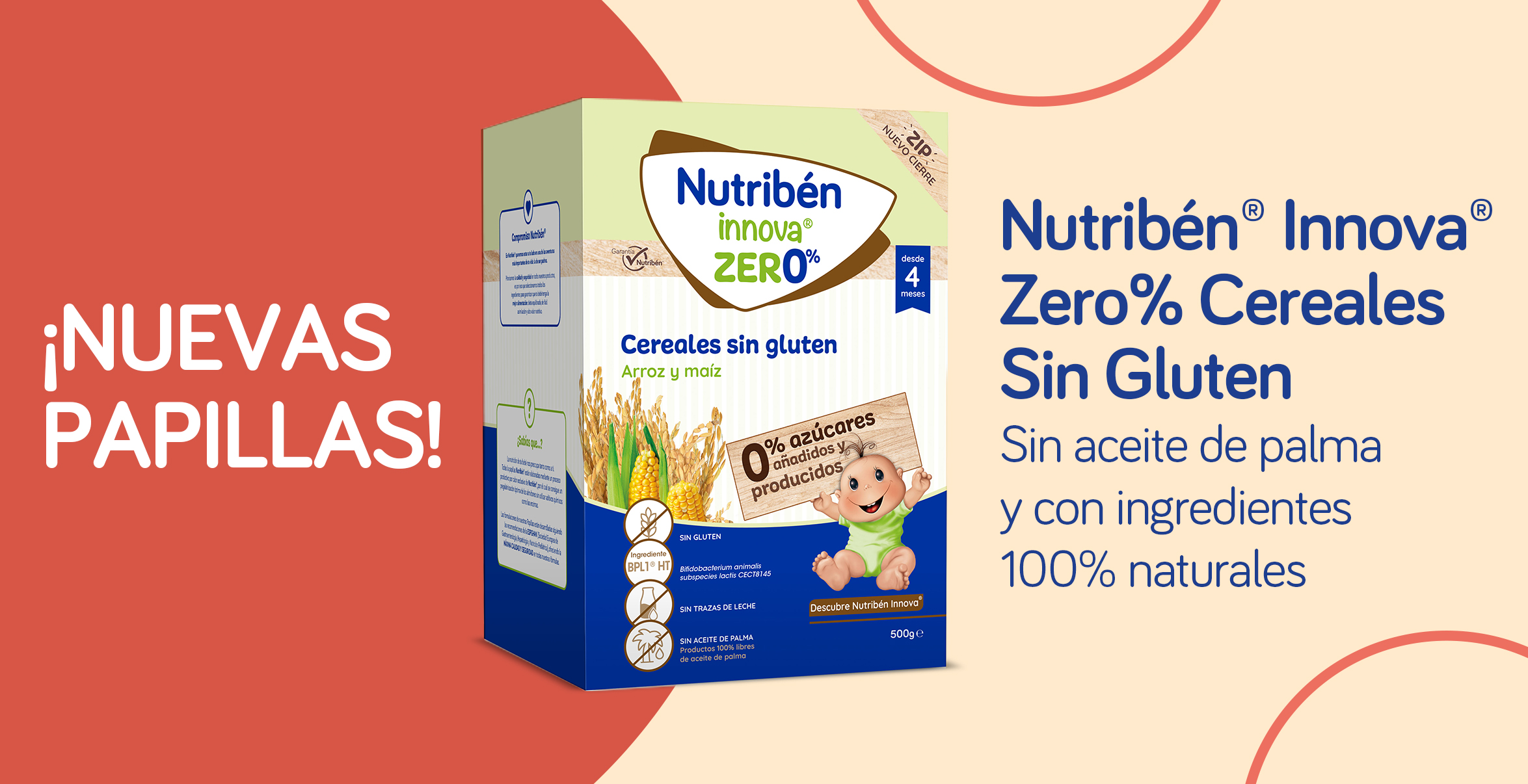 ¡Los cereales Innova® Zero%, sin azúcar añadido ni producido!